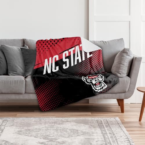 North Carolina State University Fan Zone Throw Blanket 50x60 Sherpa Touch