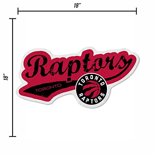 NBA Basketball Pennant - Toronto Raptors Distressed Felt Wall Decor - 18x18 Inches