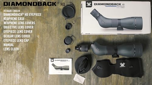 Vortex Diamondback HD Spotting Scope 20-60x85 Angled - Waterproof, Tripod-Ready