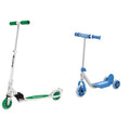 Razor A3 Kick Scooter and Lil' Kick Scooter Bundle - Larger Wheels, Front Suspension, Wheelie Bar, Lightweight, Foldable