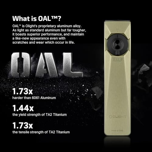 OLIGHT Arkfeld Ultra Rechargeable Flat Flashlight Olive Green CW 5700K~6700K