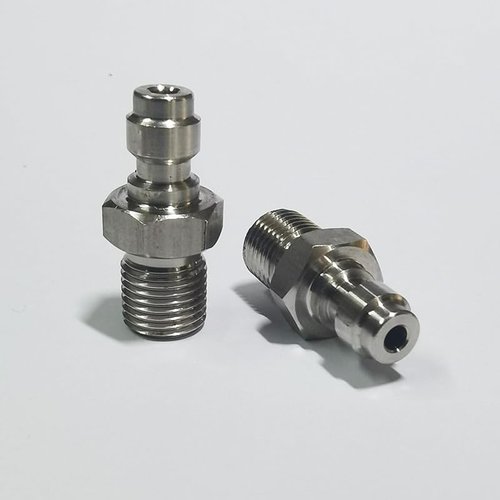 Foster 8mm Quick Disconnect Valve - Stainless Steel Male Fill Nipple for Paintball & Airsoft