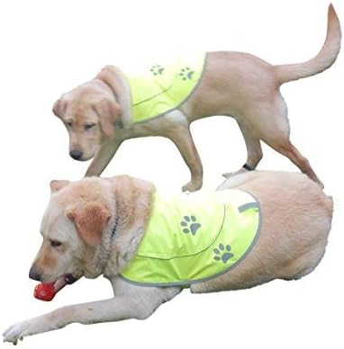 Skiennix Dog Reflective Vest - High Visibility Safety Jacket for Dogs | Comfortable Fit, Yellow, XX-Large