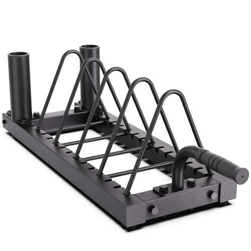 Synergee 350 lb Capacity Horizontal Weight Plate Rack with Bar Holders