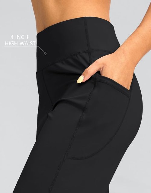 G Gradual Bermuda Shorts for Women with Pockets 12" Knee Length Women's High Waisted Stretch Long Shorts Walking Casual(Black,L)