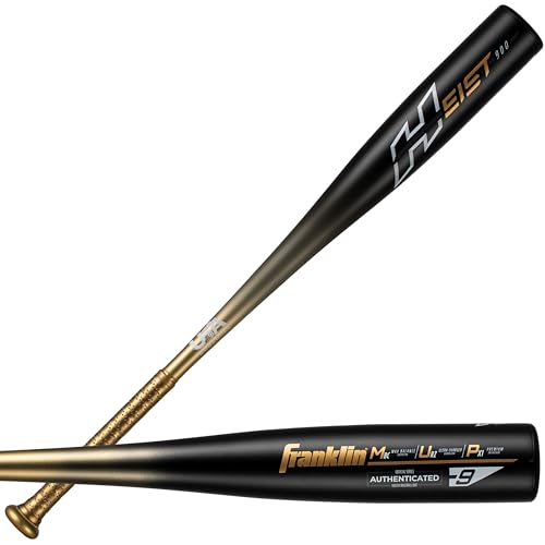 Youth Baseball Bat - Franklin Heist Aluminum 26 Inch Black Drop-9 - USA Approved
