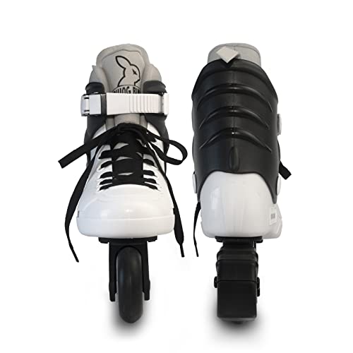 RollingBunny Women's Inline Skates Black/White US Size 7 - Outdoor & Indoor, Durable Shell & Support