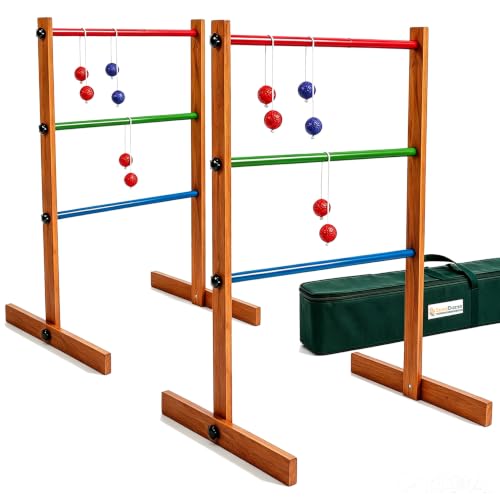 SpexDarxs Ladder Toss Game Set - 35in Wooden Yard Game for Adults & Families