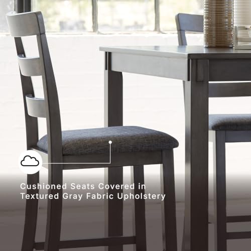 Gray 6-Piece Dining Table Set with Bench & Chairs - Modern Transitional Design