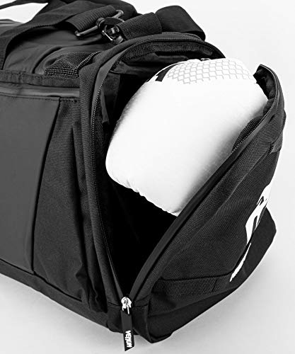 Venum Trainer Lite Evo Sports Bag - Black White, Large Main Compartments