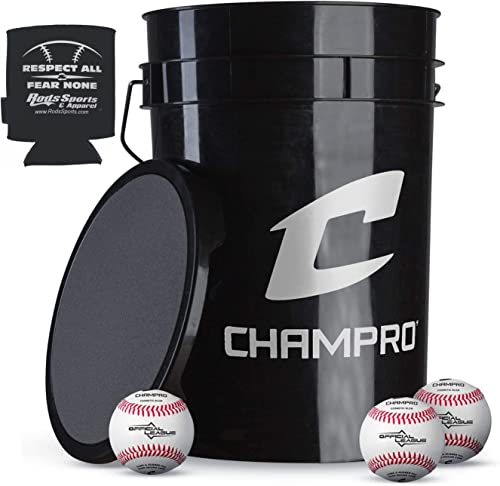 Official League Baseballs - 30 Full Grain Leather Cover Baseballs in Bucket for Youth & High School