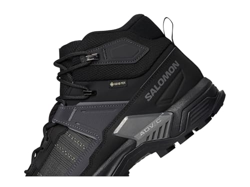 Salomon X Ultra 5 Mid Wide GTX Hiking Boots - Black/Asphalt/Castlerock, Size 11