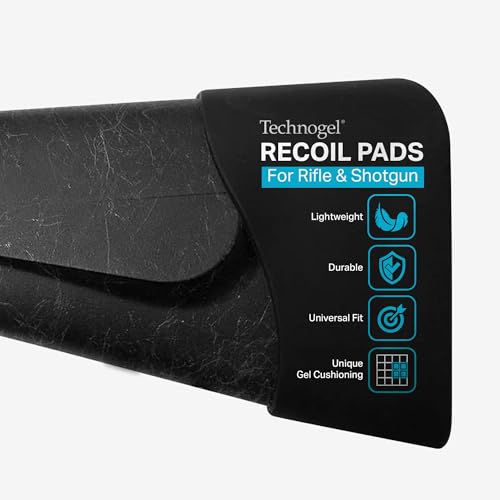 Recoil Pad for Rifle & Shotgun - Gel Shock Absorption & Non-Slip Fit