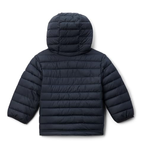 Kids Powder Lite II Hooded Jacket - Medium Black - Lightweight & Warm Columbia Outerwear