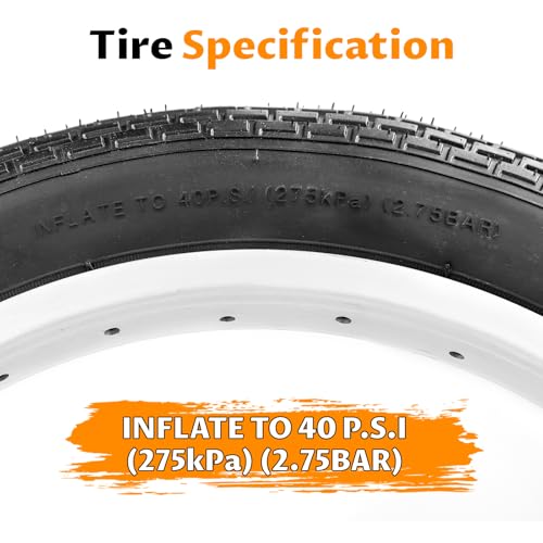 18X2.35 Bike Tire with Inner Tube - 2 Tires + 2 Tubes, 18 Inch Wide