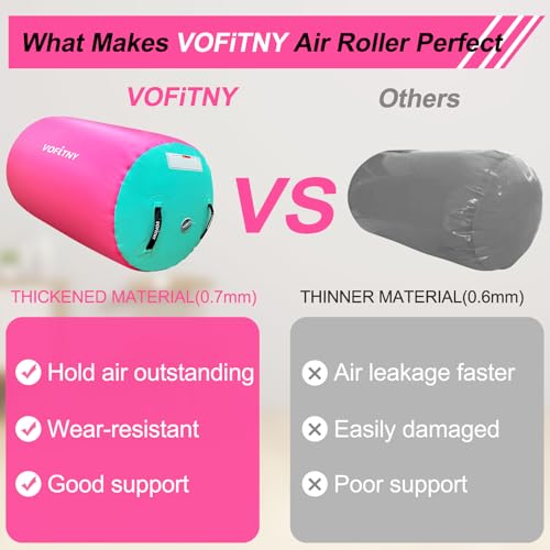 VOFiTNY Pink & Mint Air Barrel Tumbling Gymnastics Trainer 4ft x 2.5ft