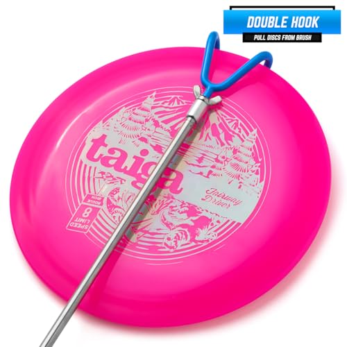 Telescoping Disc Golf Retriever Pole with Wing Nuts and Rubberized Tips - Blue, 16ft