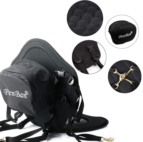 2 Pack Kayak Seat Cushions with Back Support and Waterproof Storage Bag - PenBan Deluxe