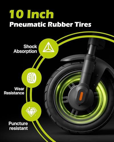 Electric Scooter for Adults with Suspension - Black & Orange, 8.5/10in Tires, 15MPH, 19 Miles Range, Foldable Commuter E-Scooter