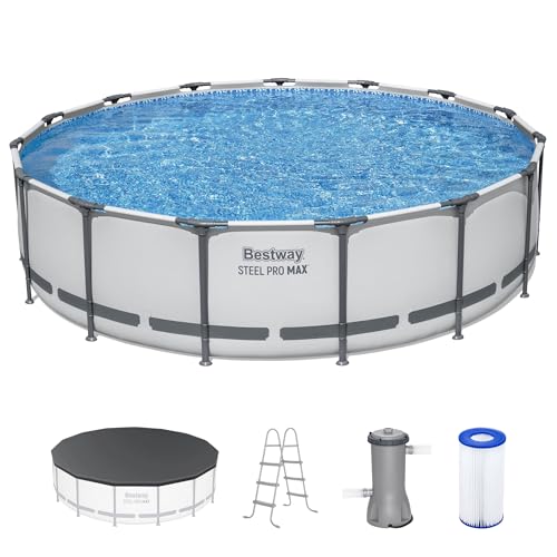 Bestway Steel Pro MAX 15' x 42" Above Ground Pool Set with Pump and Cover