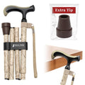 Merry Sticks Foldable Cane with Comfort Grip - Vintage Paisley Design for Men & Women