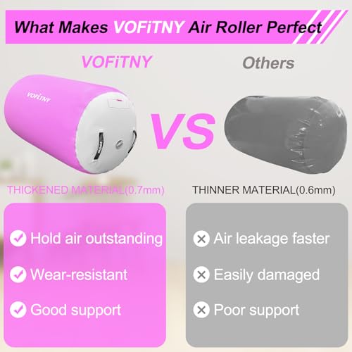 Pink Gymnastics Air Barrel Tumbling Trainer - No Pump, 4ft x 2.5ft