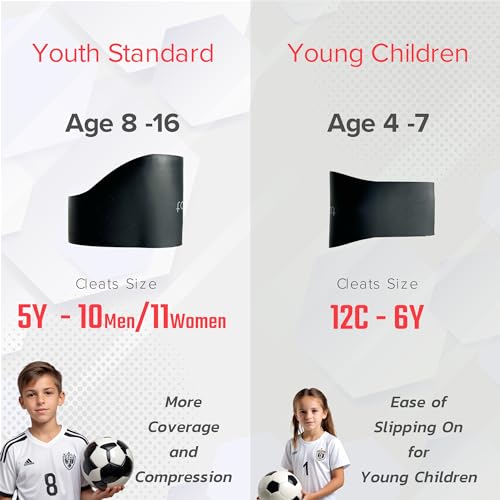Soccer Lace Bands for Youth & Kids - Black, Keeps Laces Tied - 1 Pair