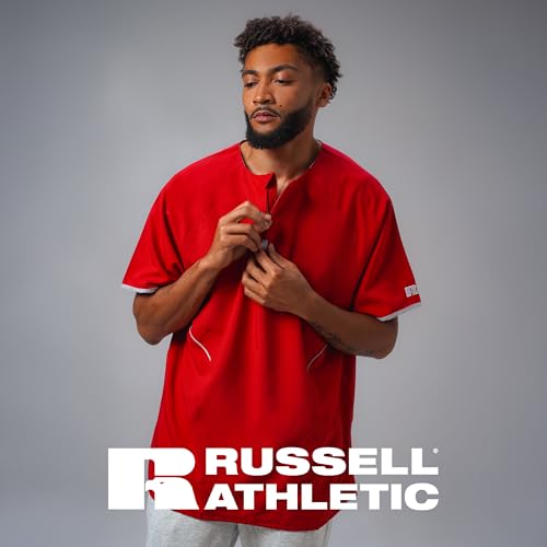 Russell Athletic Men's Lightweight Short Sleeve Pullover Cage Jacket - XX-Large Black/White