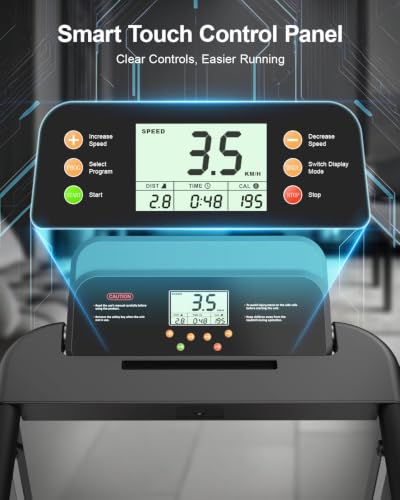 Vyrqenoxi Black Foldable Under-Desk Treadmill with Incline and LCD Display