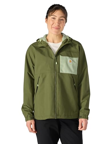 Women's Waterproof Windbreaker Jacket - Carhartt Monterey Medium Dill
