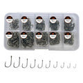 Black Small Fishing Hooks Set 300pcs - 10 Sizes for Freshwater Fishing