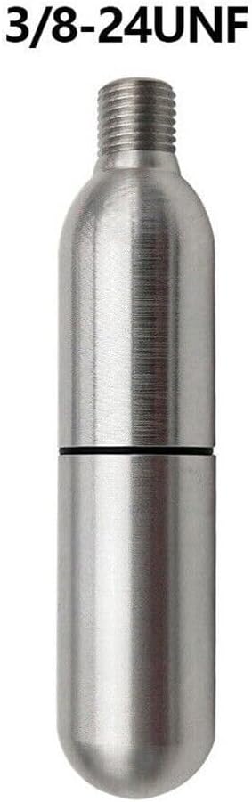 Skiennix Paintball PCP - 12g Refillable CO2 Cartridge with 8mm Male Quick Disconnect Plug