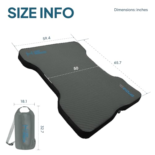 Self-Inflating Foam Camping Mattress for Truck Bed 5.5-5.8 FT - Universal Sleeping Pad