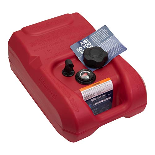 Attwood 8803LP2 EPA & CARB Certified 3-Gallon Marine Fuel Tank - Single Pack