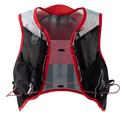 UltrAspire Bronco 5L Hydration Race Vest - Medium Black/Red for Ultrarunning