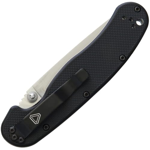 EDC Folding Pocket Knife with 3-Inch Satin D2 Steel Blade, G-10 Handle, Locking Mechanism