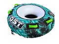 OST Outdoor Racer 1P Towable Tube for Boating - Inflatable Water Tube with Heavy-Duty PVC & Nylon Cover, 4 Handles, Quick Connect System