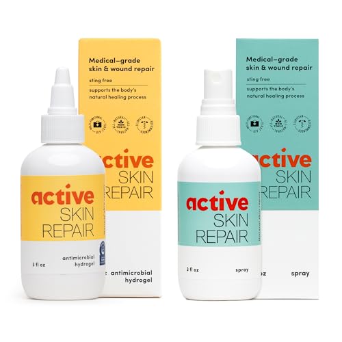 Active Skin Repair First Aid Hydrogel & Spray Bundle 3 oz Pack of 2