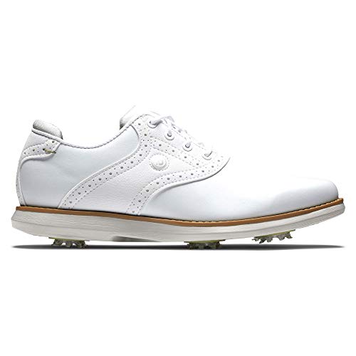 FootJoy Women's Traditions Golf Shoes 8.5 Wide White/White