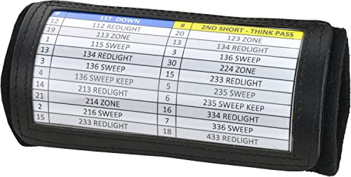 Black 10 Pack Youth Football & Baseball Wrist Coach Wristbands with Viewing Windows