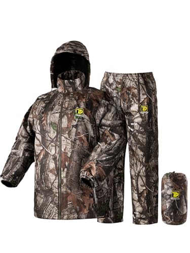 Trudave Waterproof Rain Suit for Men & Women Next G2 Large - Breathable Lightweight Hydrolock Rain Gear 2-Piece Set