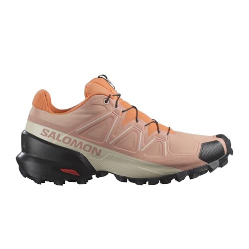 Salomon Women's Speedcross Trail Running Shoes 8.5 Cameo Brown/Black/Bird of Paradise