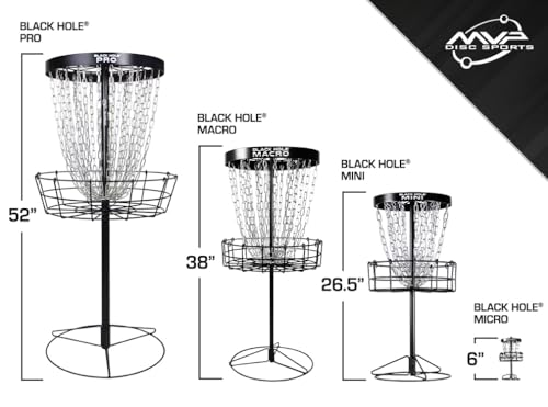 MVP Black Hole Macro Mini Disc Golf Basket - Indoor/Outdoor Practice