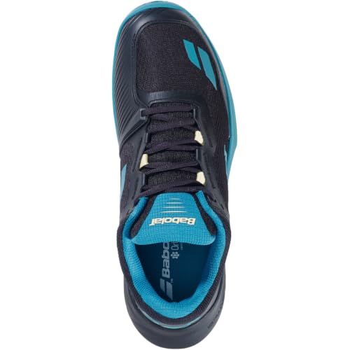 Babolat Men's SFX4 All Court Tennis Shoes 10.5 Black Blue - Wide Fit, Comfortable Performance