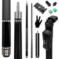 HomeSeason 58-Inch Carbon Fiber Pool Cue Stick 21oz with Screw-In Extension & Leather Case, Professional 13mm Tip Billiards Cue