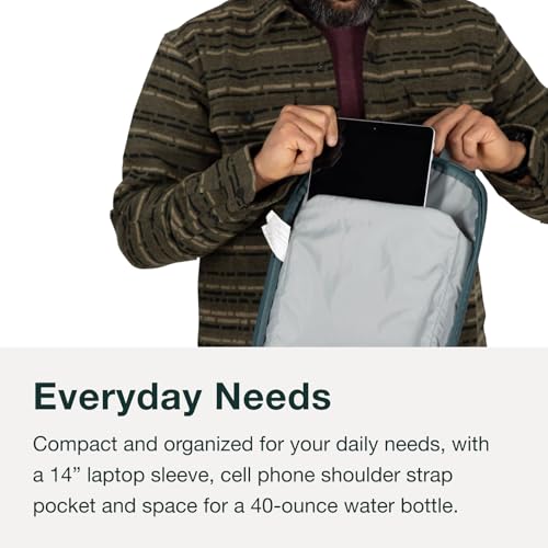 Osprey Nebula Shoulder Sling Bag - Black Compact Laptop & Water Bottle Pack