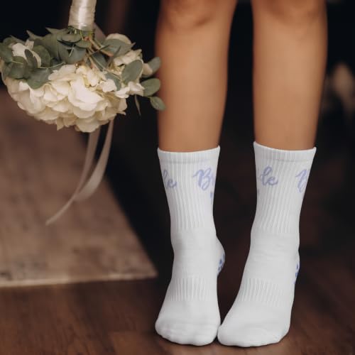 Bride Crew Socks Non Slip Wifey Wifey Bride to Be Gifts White Cotton Wedding Socks
