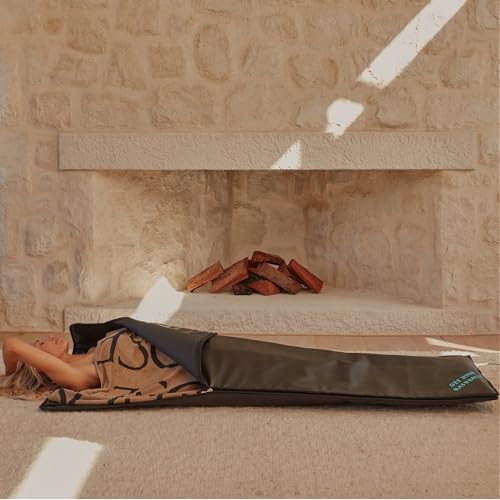 HigherDOSE Infrared Sauna Blanket with Low EMF, 9 Temperature Levels, Portable Home Spa