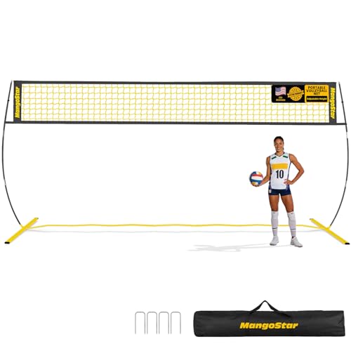 20FT Portable Volleyball Net for Backyard & Outdoor Play - Adjustable, Weather-Resistant