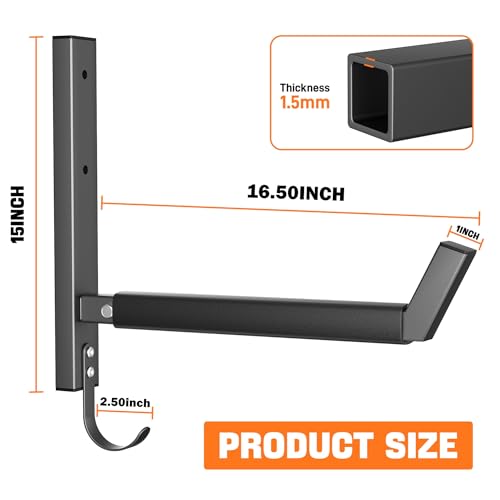 TORACK Wall-Mounted Kayak Rack for 2 Kayaks, Heavy Duty Garage Storage with Paddle Hooks